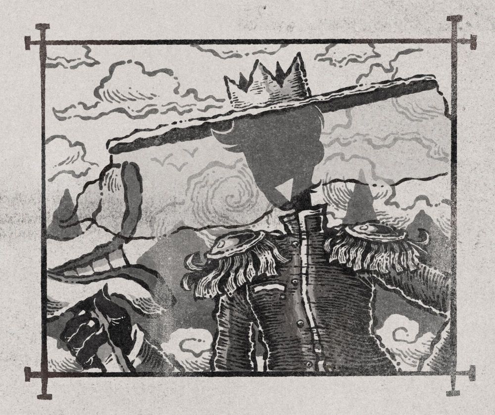 A faded print of King from Great God Grove