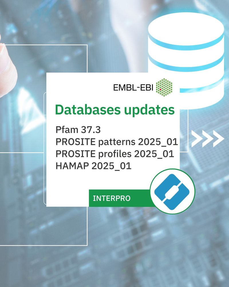 Databases updates
Pfam 37.3
PROSITE patterns 2025_01
PROSITE profiles 2025_01
HAMAP 2025_01