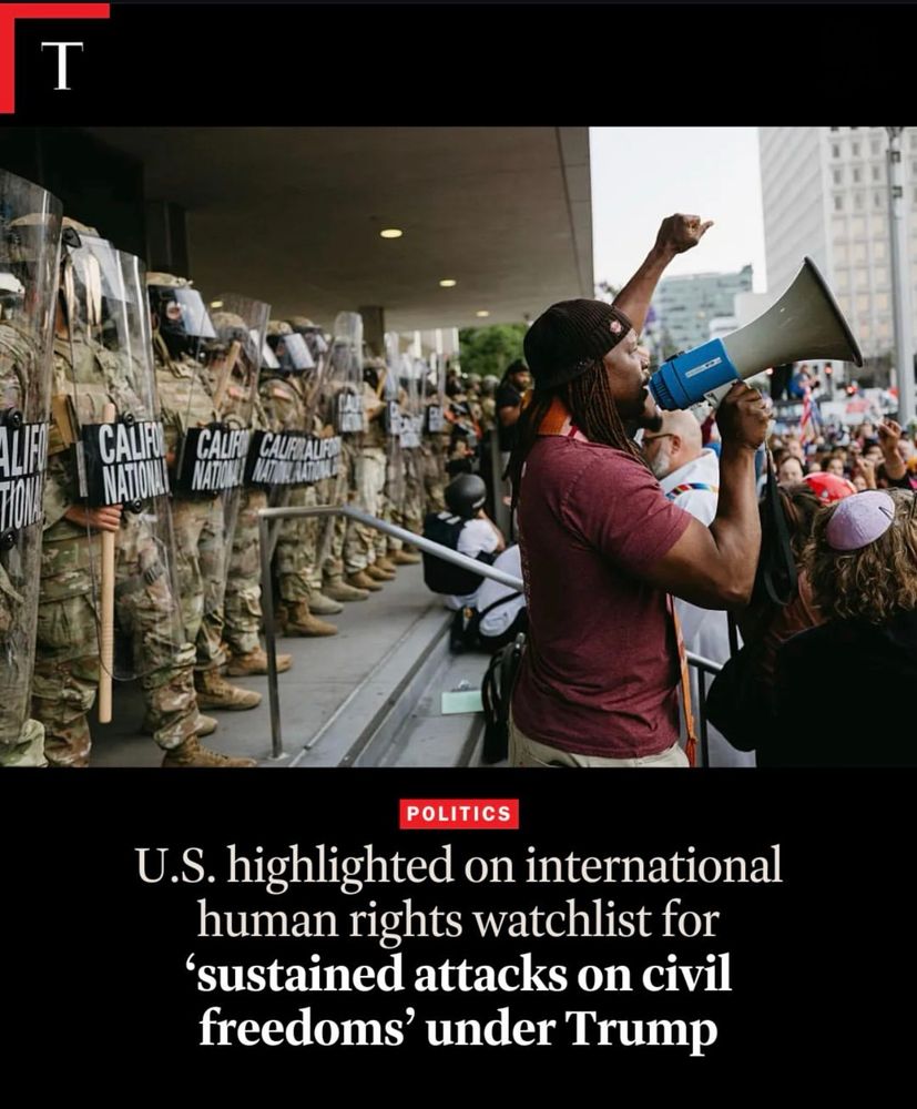U.S. highlighted on international human rights watchlist for 'sustained attacks on civil freedoms' under Trump

“The United States appears to be sliding deeper into the quicksands of authoritarianism.

Peaceful protests are confronted with military force, critics are treated as criminals, journalists are targeted, and support for civil society and international cooperation have been cut back.”

Mandeep Tiwana
Secretary General of CIVICUS global alliance