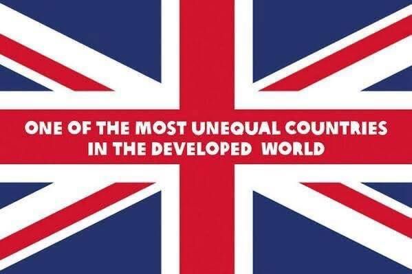 A Union flag bearing the message 