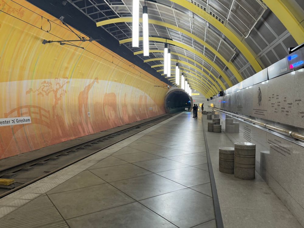 Long station tunnel