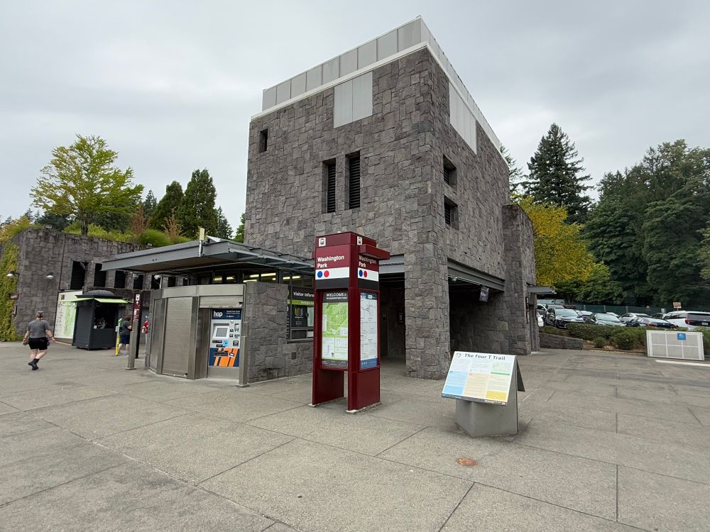 Outdoor entrance to station