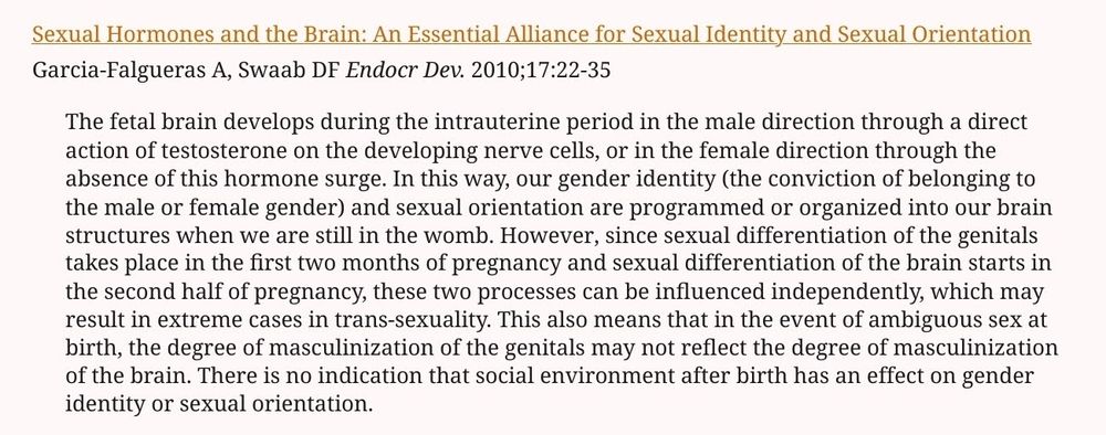 Foetal brain development. How gender identity happens.