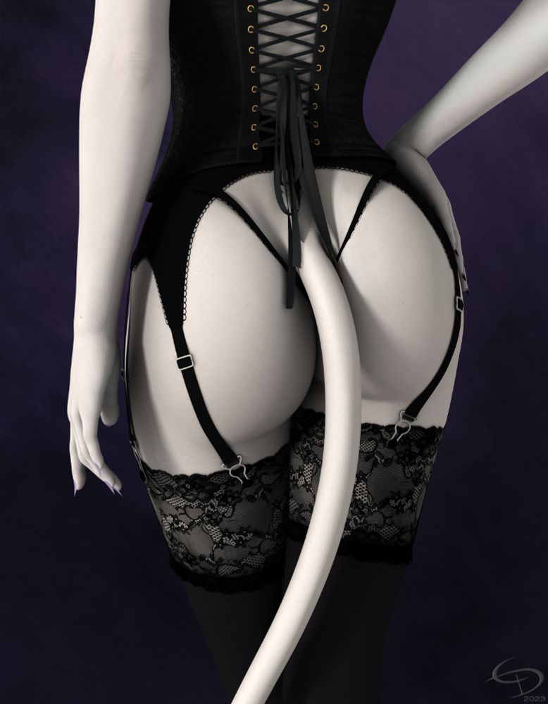 a portrait of my oc, Alaira Dahlia, of her butt specifically... full moon rising... as it were