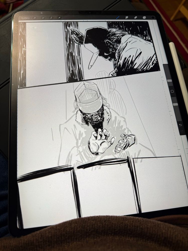 Sample of work in progress for the graphic novel “False Flag.”