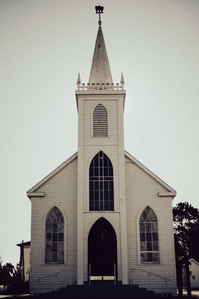 Saint Teresa of Avila Church in Bodega Bay, Calif. Featured in Alfred Hitchcock’s “The Birds.”