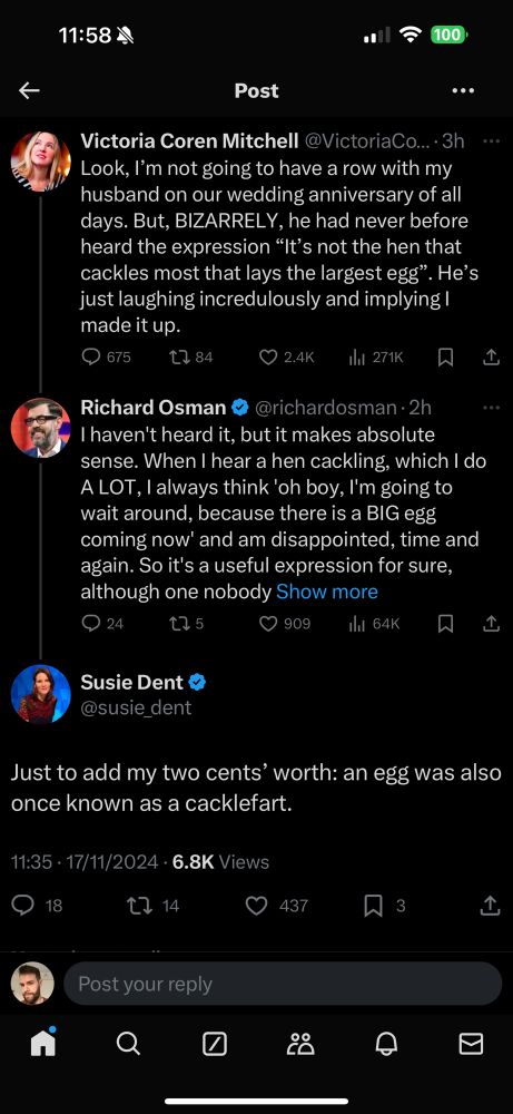 Victoria Coren Mitchell, Richard Osman and Susie Dent having a natter on Twitter 