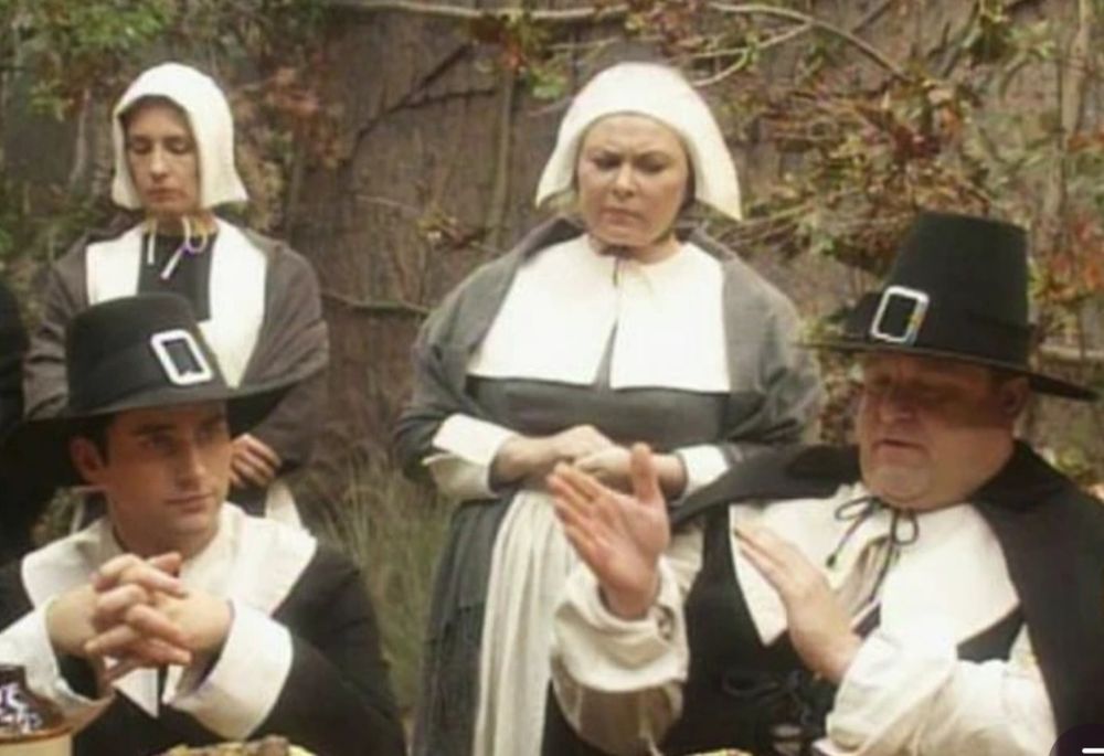 Roseanne Conner and family dressed as pilgrims in "The Last Thursday in November"