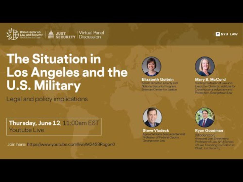 The Situation in Los Angeles and the U.S. Military | Legal and policy implications