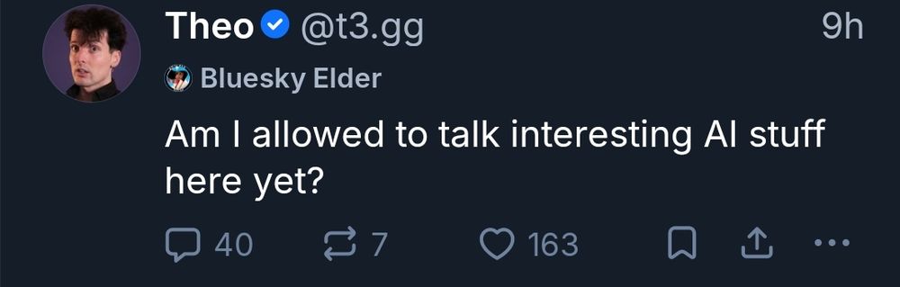 theo asking if hes allowed to talk about ai shit