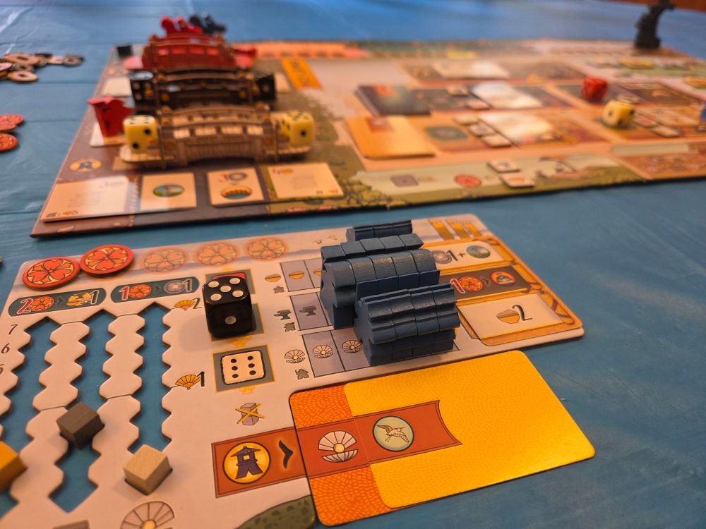 The White Castle board game in progress