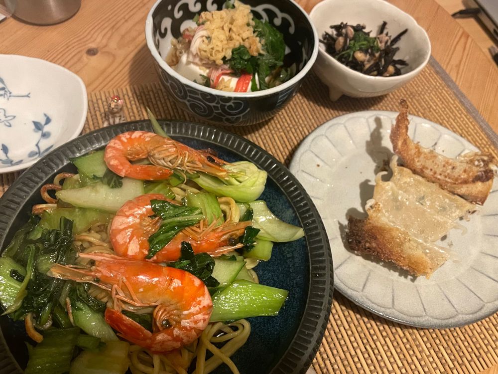 中華と和食の折衷な夕飯。