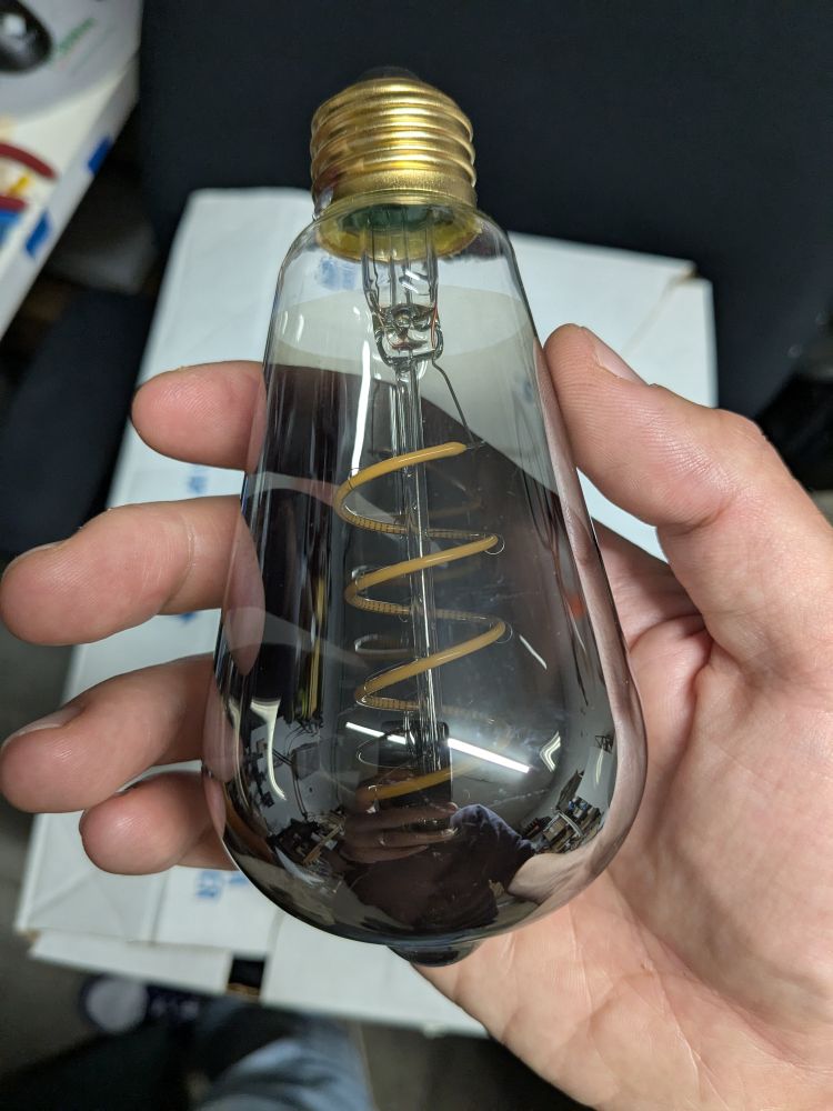 It's a 12v bulb that will happily screw into an E26 socket... Why?!?!?!
