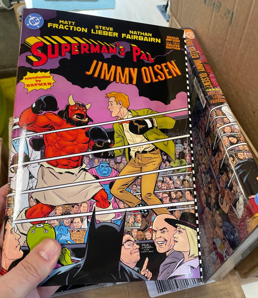 A closeup of the book by Matt Fraction, Steve Lieber, Nathan Fairbairn, and Clayton Cowles.