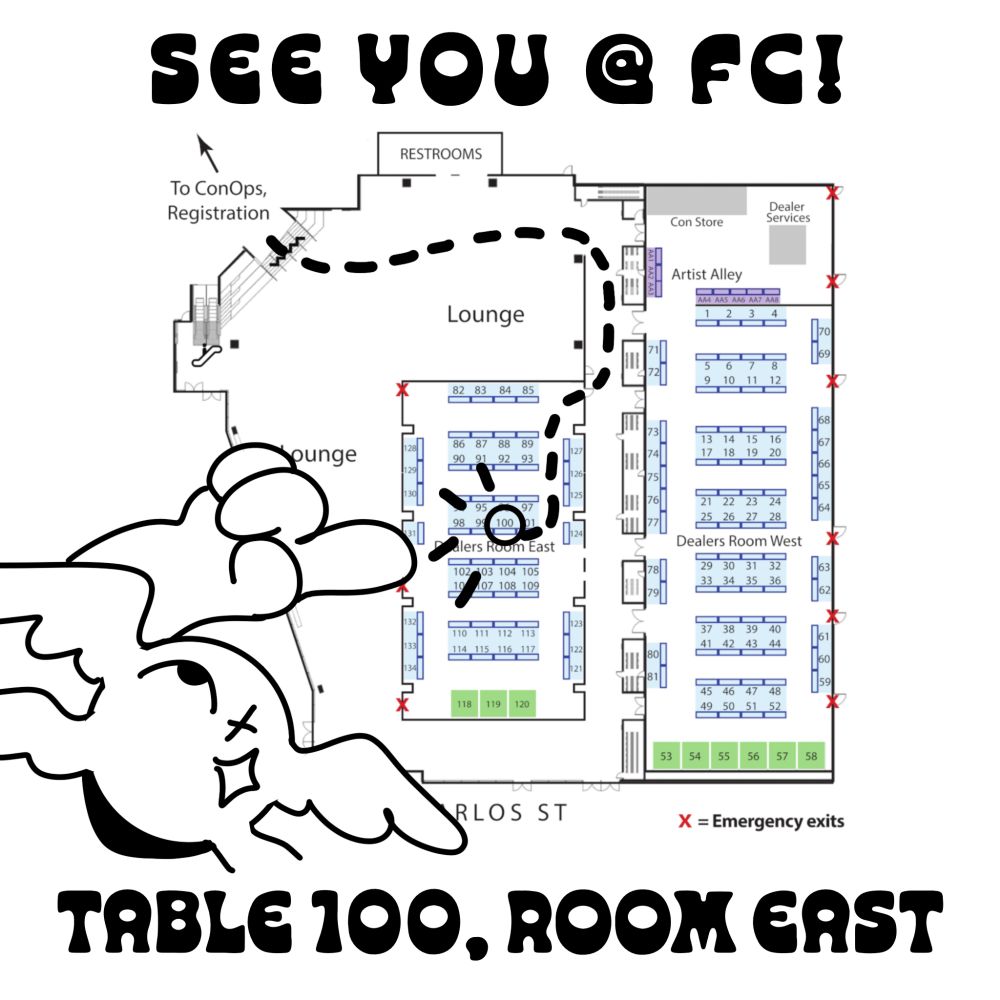 Find me at Table 100, room east!