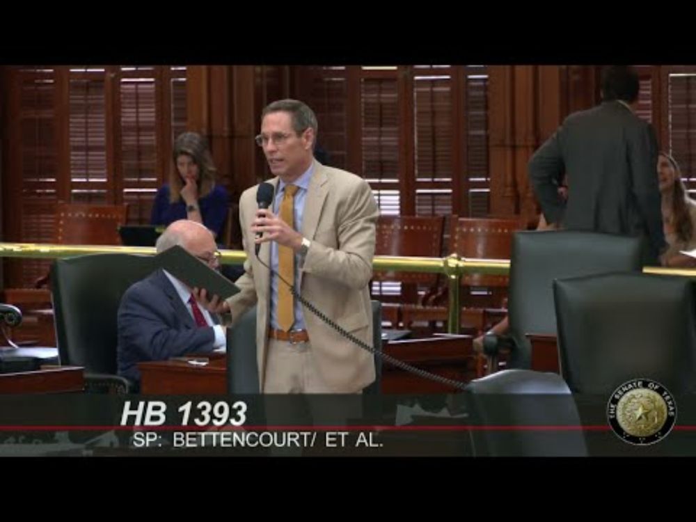 Texas HB 1393: Senate debate and vote (2025-05-22)