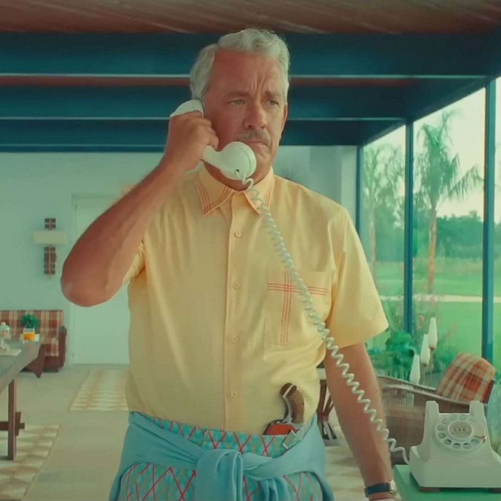 Tom Hanks on the phone in Asteroid City.