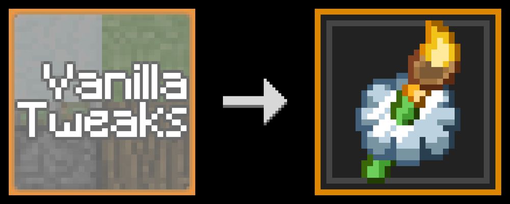 The old Vanilla Tweaks logo on the left, and the new logo on the right