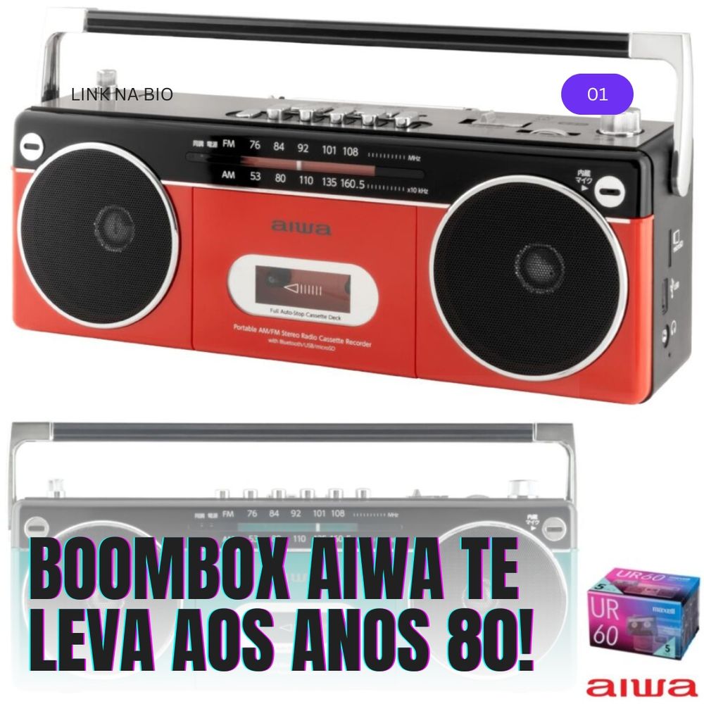 boombox Aiwa G-RCP2 vermelho 