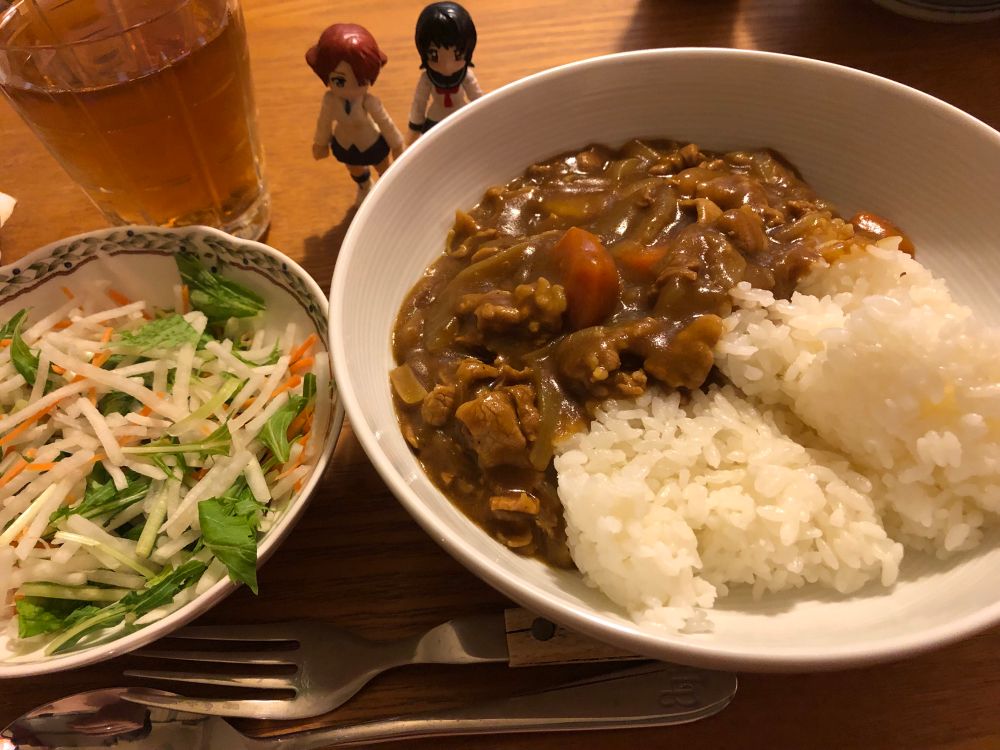 昨夜は、カレー！エネルギー充填120%とはこの事だ！😼