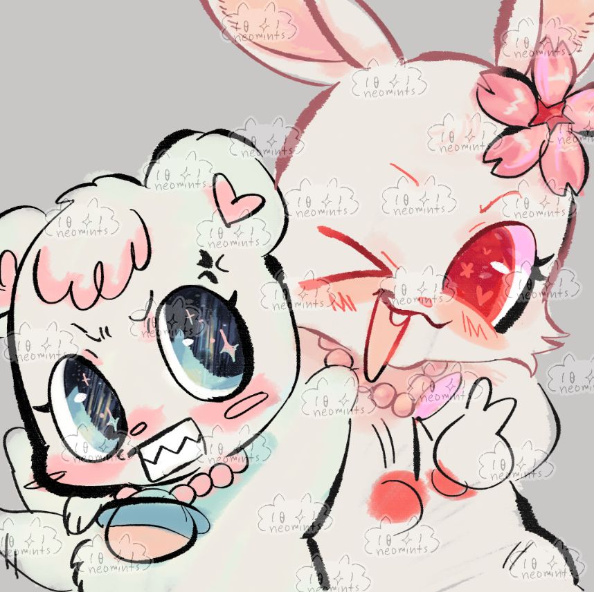 wip of ruby and labra from jewelpet