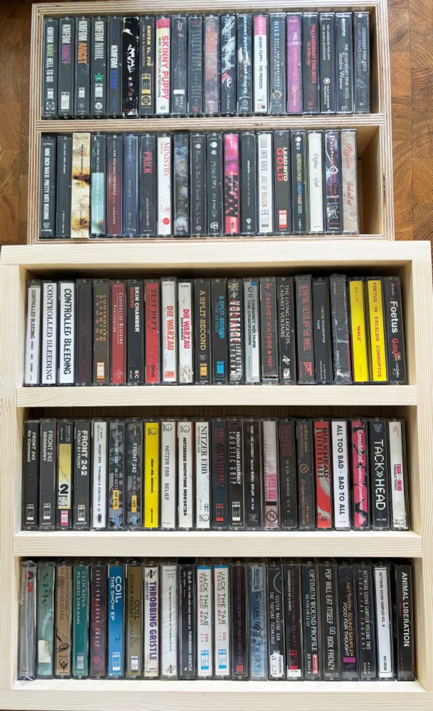 a bunch of 80s/90s industrial cassettes