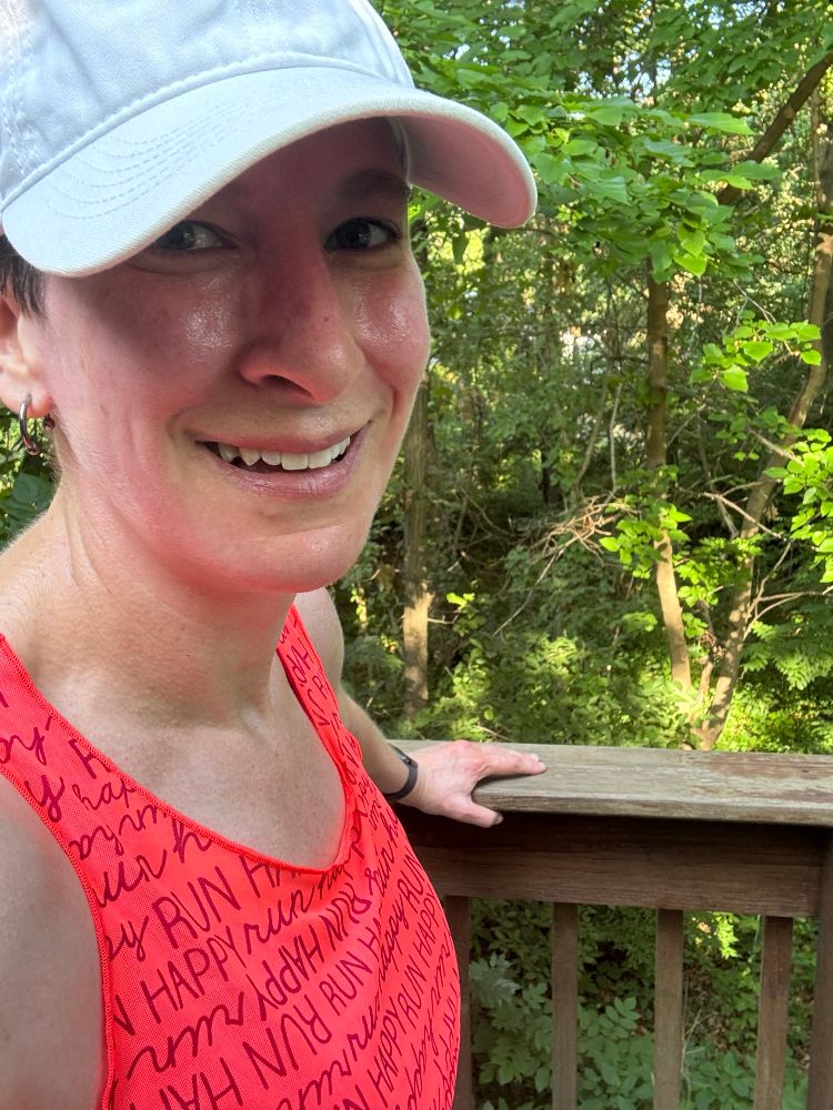 Very sweaty post run Becka!