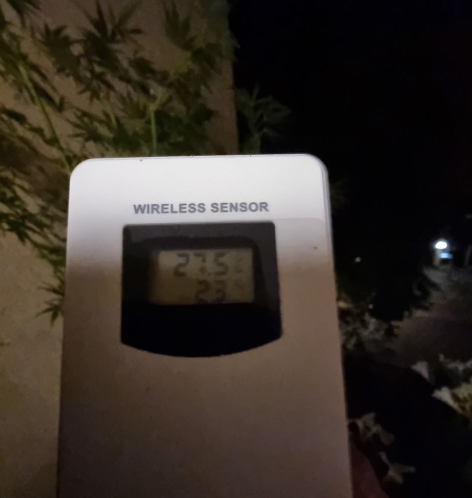 Outdoor Thermometer mit 27,5 Grad Temperaturanzeige