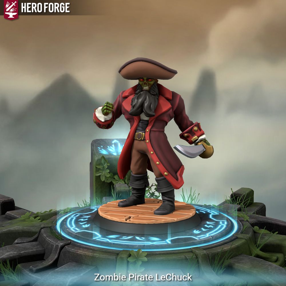 A Heroforge version of The Zombie Pirate LeChuck