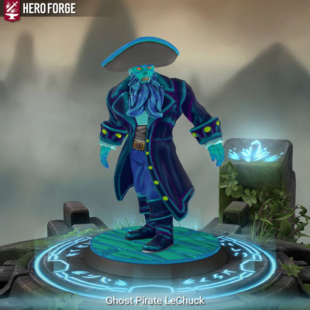 A Heroforge version of The Ghost Pirate LeChuck