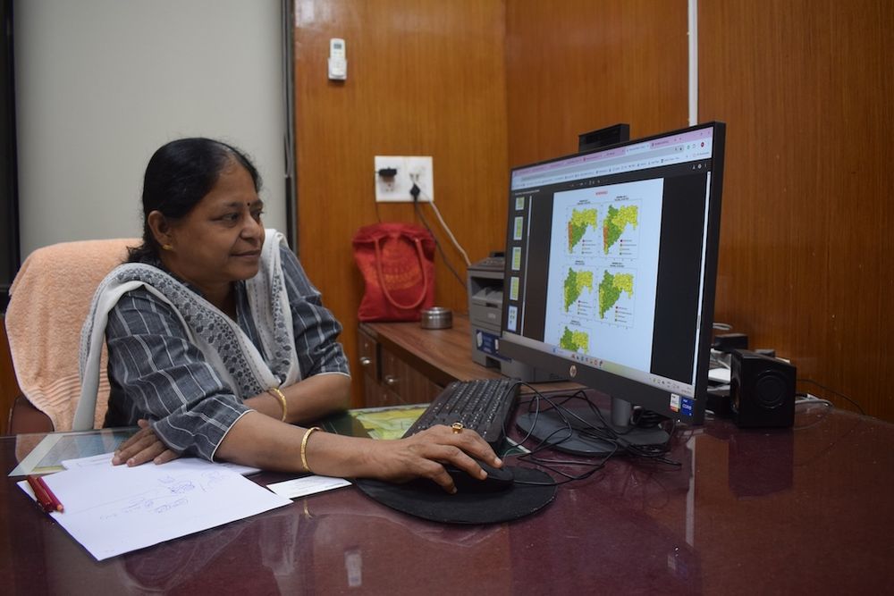 Monsoon forecaster Dr Sushma Nair. Credit: Aruna Chandrasekhar for Carbon Brief