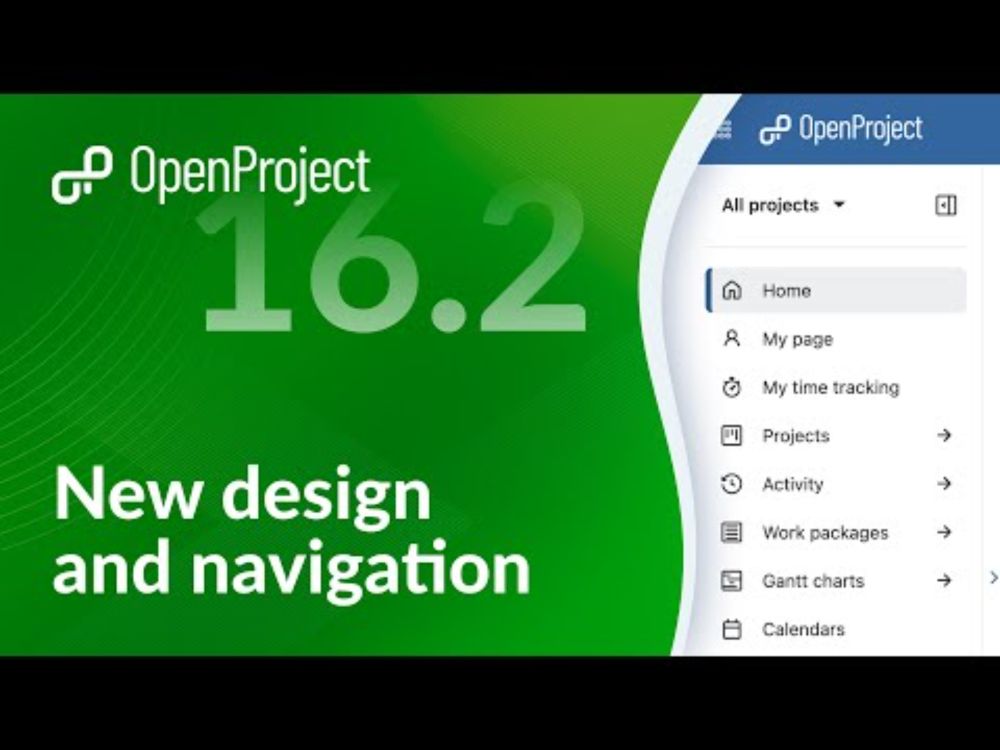 OpenProject 16.2: New design and navigation