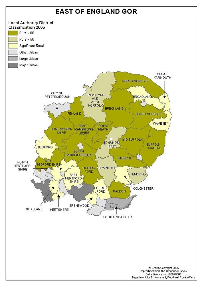 Credit DEFRA. Image available at https://assets.publishing.service.gov.uk/media/5a755b5de5274a59fa71785a/EE_GOR_with_named_LA.jpg 