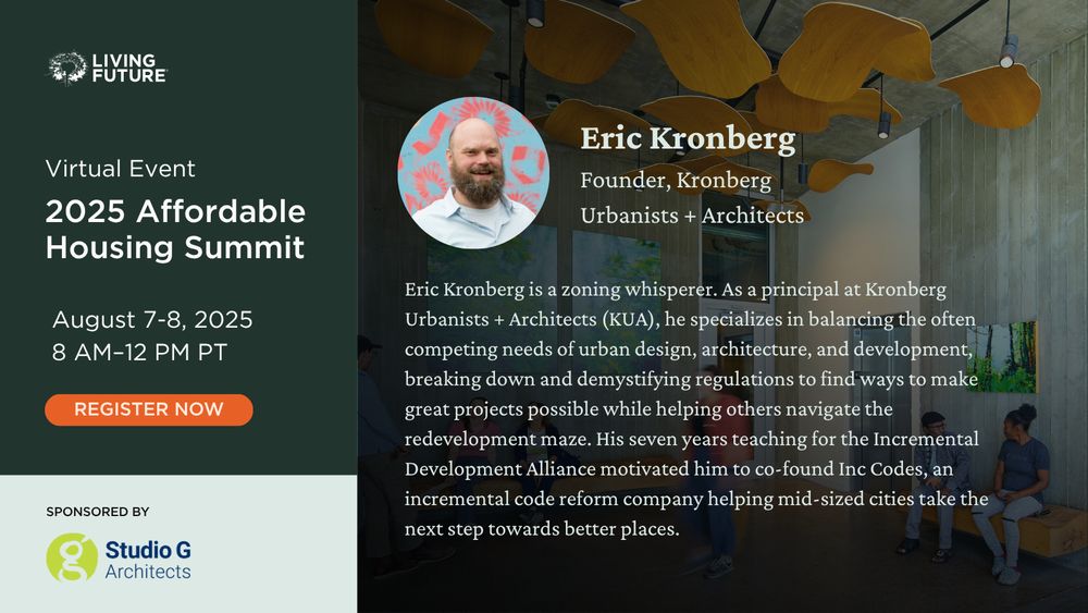 Eric Kronberg, Founder of Kronberg Urbanists + Architects: Eric Kronberg is a zoning whisperer. As a principal at Kronberg Urbanists + Architects (KUA), he specializes in balancing the often competing needs of urban design, architecture, and development, breaking down and demystifying regulations to find ways to make great projects possible while helping others navigate the redevelopment maze. His seven years teaching for the Incremental Development Alliance motivated him to co-found Inc Codes, an incremental code reform company helping mid-sized cities take the next step towards better places. 