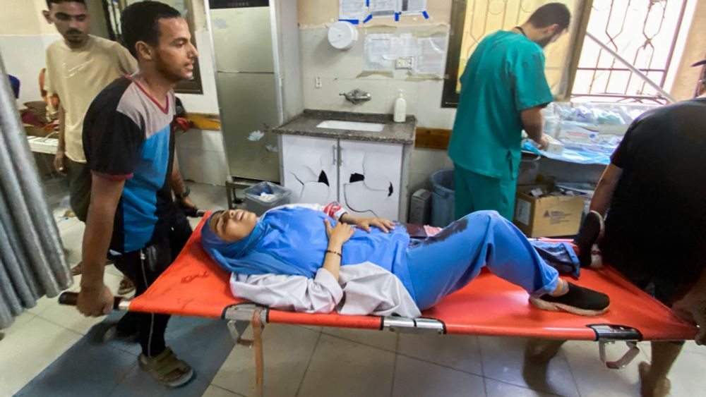 Initial bombing hits the upper floor of Nasser hospital, followed by a strike on response teams attempting to rescue the wounded