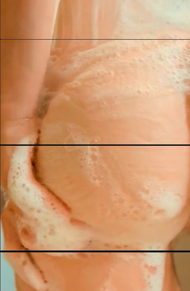 Close up of Octavia Ouroboro’s soapy ass promoting her new video