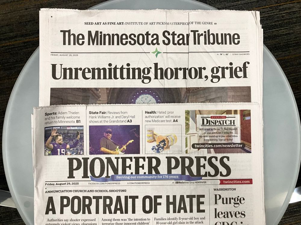The Minnesota Star Tribune Unremitting horror, grief PIONEER PRESS A PORTRAIT OF HATE