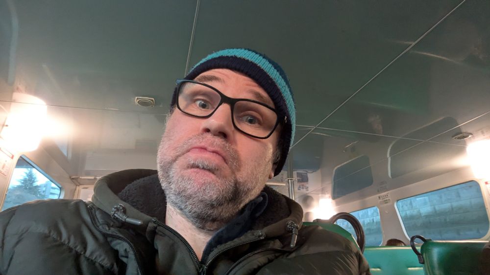 On a boat ride from Hiroshima to Miyajima in January 2025