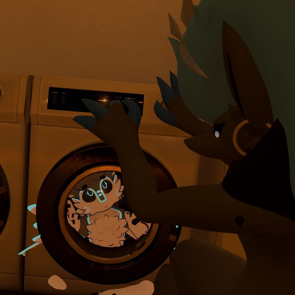 Kinix washes the stinky bird