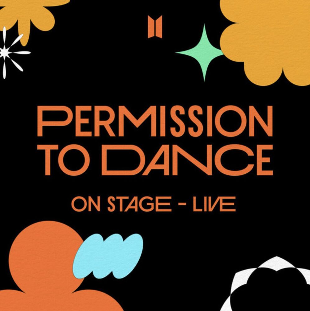 the cover of bts's permission to dance on stage live album
