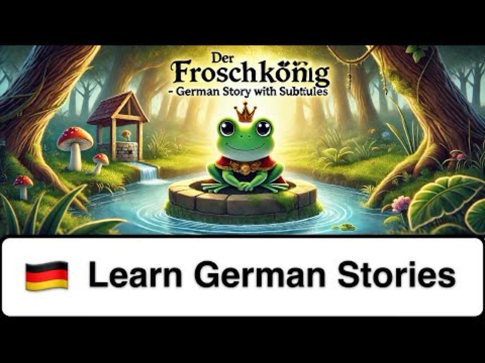 The Frog Prince (Der Froschkönig) | German Story with Real-Time Translations in Subtitles