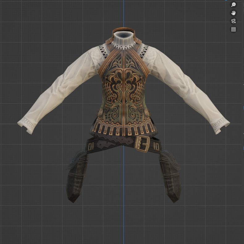 The Ivalician Sky Pirate's Jacket in Blender.