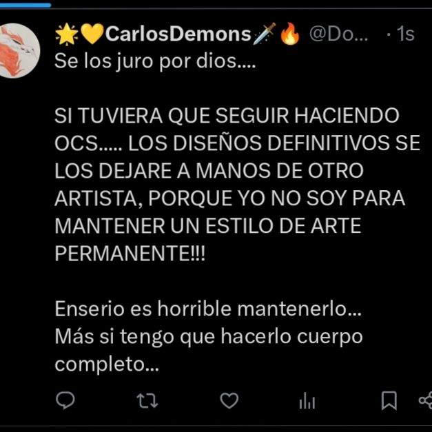 Estrés de artista y creador de personajes...