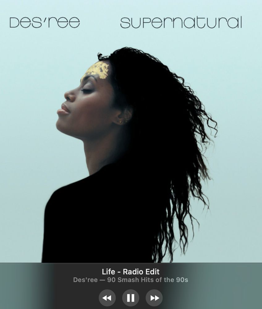 Cover art for the Des'ree hit single "Life" - Cover features phot of Des'ree in profile