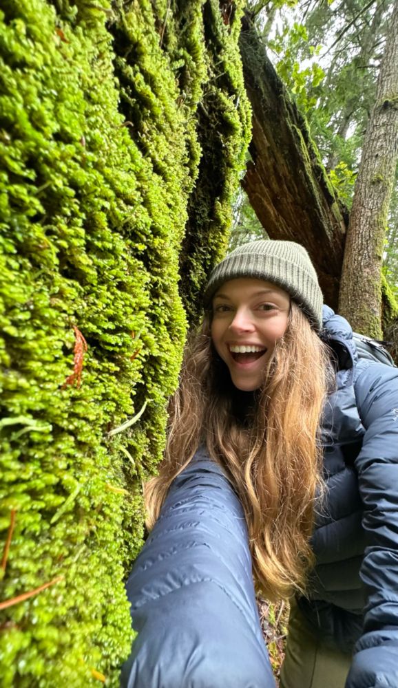 Rachael very excited about liverworts!