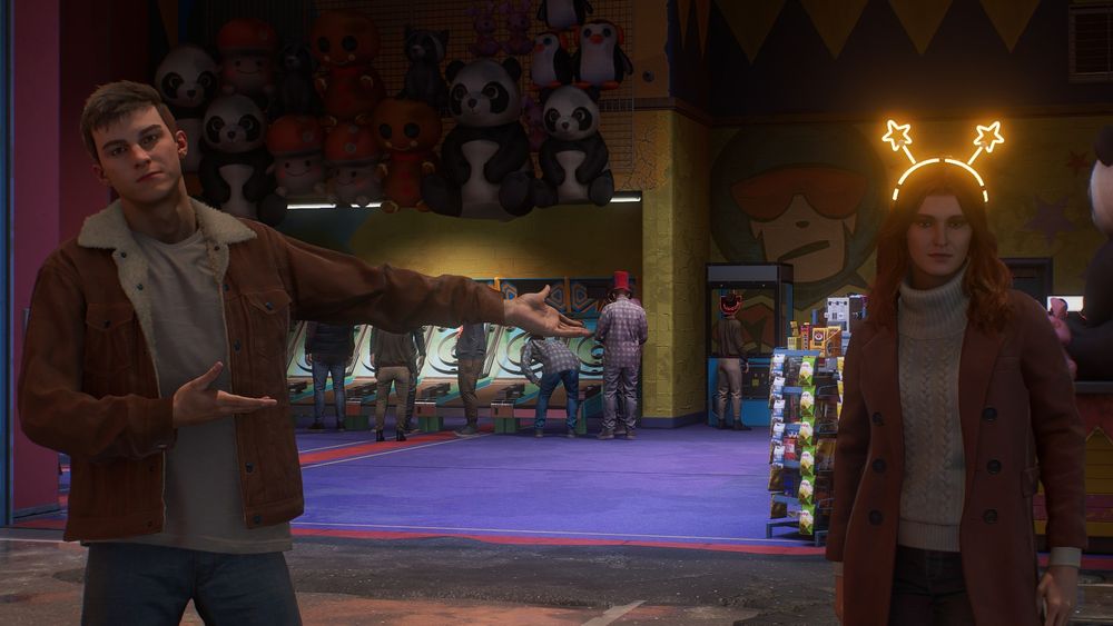 Peter showing off MJ