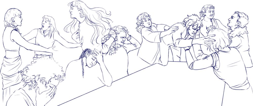 a drawn version of the previous edited photo