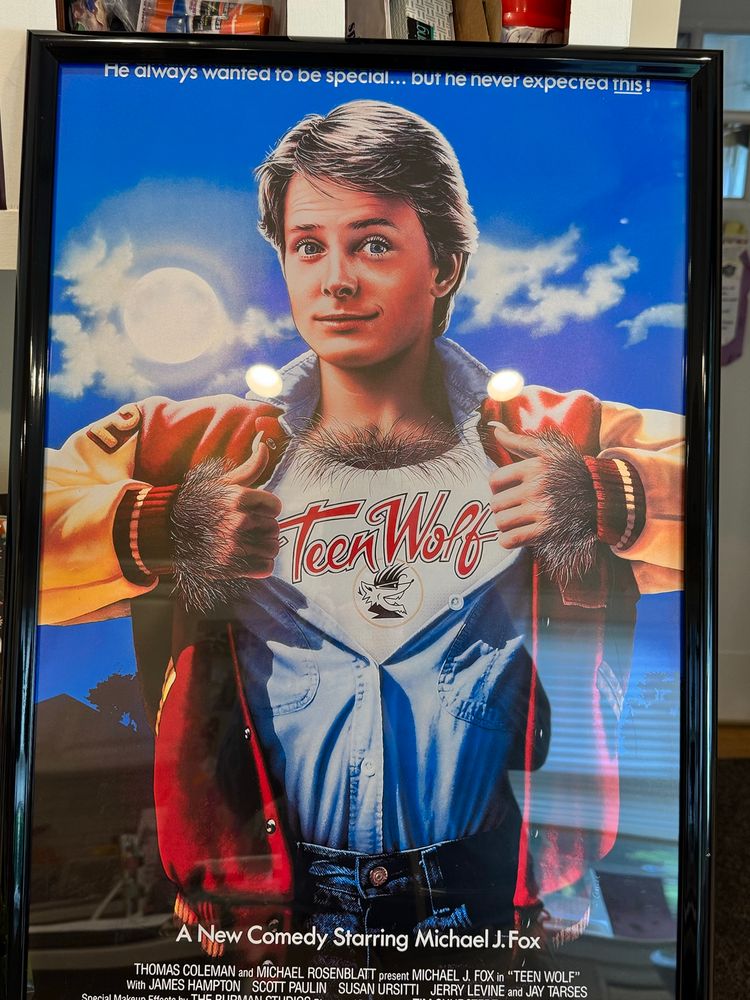Movie poster for Michael J Fox’s TEEN WOLF