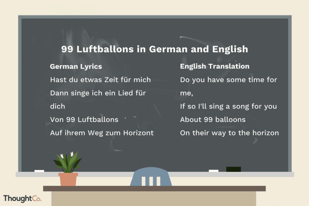 Can You Sing '99 Red Balloons' in German, the Way It Was Written?