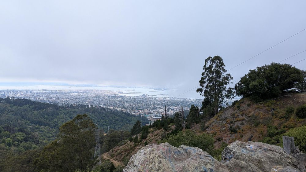 view of the SF Bay Area from Berkeley Hills in Tilden Park